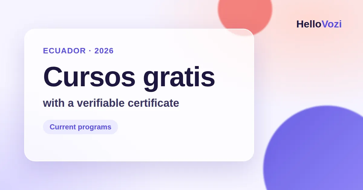 Illustration: free English courses with a verifiable certificate