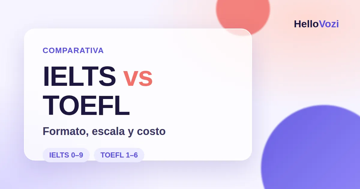 Ilustración: IELTS frente a TOEFL, con sus escalas de 0 a 9 y de 1 a 6